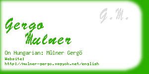 gergo mulner business card