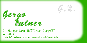 gergo mulner business card